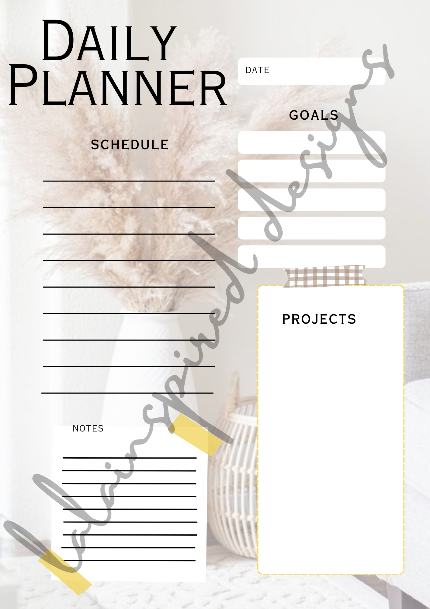 Boho Style Planner, 10 Page Printable